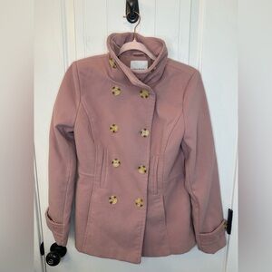 Thread & Supply Blush Pink Double Breasted Peacoat XS
